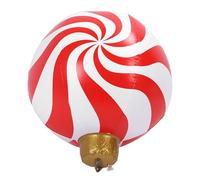 Palla gonfiabile in PVC a forma di caramella di Natale, 60 cm/23,62 pollici, decorazione natalizia per esterni, leggera e decorativa per prato e giardino, aggiunge un'atmosfera (Model A Xmas Windmill)