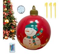 Palla gonfiabile natalizia 60 cm - Palla di Natale con luci per esterni | 16 colori telecomando ornamento per ingresso giardino piscina finestra