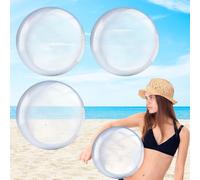 Palla Gonfiabile Trasparente, 3 Pezzi 16-Pollici Pallone Gonfiabile Spiaggia Beach Ball Trasparenti Palloni da Spiaggia Gonfiabili per Estate All'aperto Spiaggia Piscina Feste Accessori