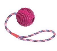 Palla in gomma piena Nobby con corda: 7,5 cm; corda: 30 cm