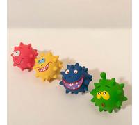 Palla In Lattice Espressione Gracchiante Per Animali Domestici, Giocattolo A Forma Di Palla Per La Pulizia Dei Denti E Il Suono Di Macinazione giallo,rosa rossa,blu navy,verdeFumettocolla di latice