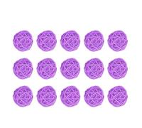 Palla Intrecciata Decorativa 5cm in Plastico, 15 Pezzi, Stile Semplice | Addobbi Appesi Creativi per Ufficio e Ragazzo Ragazza, Resistenti All’usura, Effetto Vite Leggero, Viola Chiaro