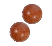 Palla Massaggio in Legno Rosso 2 Pezzi per Esercizi Mani