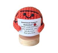 Palla motivazionale lavorata a maglia, fatta a mano, con citazione motivazionale per l'inaugurazione della casa e la cura dello stress