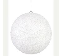 PALLA NATALIZIA GRANDE BIANCA D20 BIZZOTTO CHRISTIE PER ALBERO E VETRINA