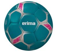 Erima FLASH Duro Pallone da Pallamano (7202503), turchese/grigio, 3