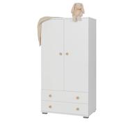 Palla Pallina Armadio Cameretta 2 Ante A Chiusura Rallentata 3 Mensole Regolabili e 2 Cassetti Versatile E Sicuro Per Genitori Con Neonati Armadio Camera Da Letto 95X58X192H CM PRODOTTO IN ITALIA