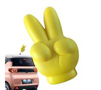 Palla per antenna auto con gesto della mano, decorazione per antenna auto, facile da trovare nel parcheggio, accessorio per auto, colore giallo, antenna per auto Topperf o berlina minivan