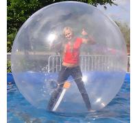 Palla per Camminare sull’Acqua Trasparente, Sfera Gonfiabile con Cerniera e Pompa ad Aria, PVC Resistente, Zorb Trasparenti, Palla Gonfiabile Tipo Hamster per Piscina e Lago 1.5m