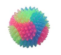 Palla per cani ta - Sfera elastica lampeggiante che si al buio,Soft Stab Balls Giocattoli interattivi luminosi colorati con rimbalzo alto per giocattoli per gatti di cani di taglia piccola e media