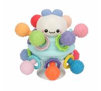 Palla per la Dentizione in Silicone Giocattolo da Masticare Struttura della Palla Atomica Giocattolo Sensoriale Blu Massaggiagengive per L'apprendimento Educativo Precoce per il