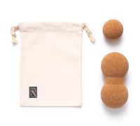 Palla per massaggio in sughero, set di sfere massaggianti, ideale per massaggio alla schiena e ai muscoli, palla per trigger point sostenibile, forme a scelta come rullo di arachidi (palla (62 mm) e