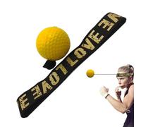 Palla per riflessi da boxe - Gioco di allenamento portatile con fascia per la testa, strumento per trapano di coordinazione, kit palla di reazione multilivello con due elastici di difficoltà, migliora