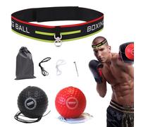 Palla per riflessi da boxe, Palla da allenamento per boxe con fascia, Macchina per palline elastiche da boxe, Ausili per l'allenamento reattivo alla boxe per principianti, avanzati, amanti della boxe