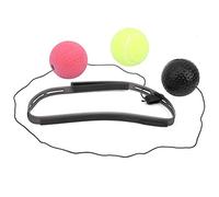 Palla per Riflessi da Boxe, Palla di Risposta per Boxe Palla in Gomma PU Fascia Traspirante in Silicone Fascia per Pallina da Boxe con Lunghezza della Corda Regolabile per