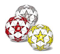 Palla Pvc Calcio Stars Giallo rosso silver - Giocattolo per Bambini 3+ anni