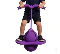 Palla saltare per equilibrio, antiscivolo, altezza regolabile per esercizi e coordinazione, con maniglia, con base di equilibrio, per lezioni di educazione fisica, scuola, prescolare, regali