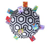 Palla sensoriale in peluche,Palla sonaglio in peluche,Giocattolo multisensoriale di peluche con sonaglio - Giocattolo educativo precoce colorato ad alto contrasto con etichette, giocattolo di abilità