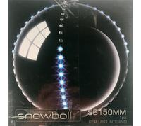 PALLA SILVER LED Ø15 CM DA 76 LED BIANCO FLASH LUCI NATALE SFERA DA APPENDERE