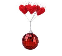 Palla Specchio da Discoteca Rossa 10cm per Dj e Feste Motore | Vetro e Polipropilene, Riflessi Uniformi Luce Spot, Atmosfera per Pista, Casa e Allestimenti Colore Casuale