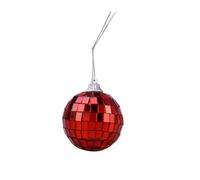 Palla Specchio Disco 10cm, Sfera Riflettente Rossa | Disco e Feste, Costruzione Solida, Interno in Vetro Rivestimento Esterno in Polipropilene Colore Casuale