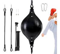 Palla Tesa Doppio Elastico - 30 Cm Palla Boxe Flessibile, Sacco Boxe Pelle PU Elastica | Strumento Coordinazione Robusto Per Palestra Allenamento Core Esercizio Sport Set