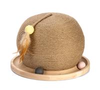 Palla tiragraffi in legno Designed by Lotte con circuito per palline - Ø 29,5 x H 22 cm