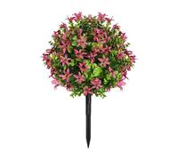 Palla Topiaria Artificiale Colorata Disegno Floreale Materiale PE Alta Qualità