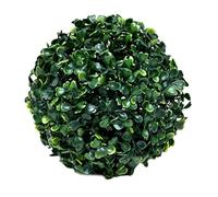 Palla topiaria in bosso - Pianta artificiale rotonda da 20 cm, decorazione per esterni resistente ai raggi UV, resistente ai raggi UV, verde artificiale, resistente alle intemperie, prato, giardino