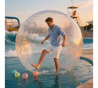 Palla Trasparente per Camminare sull’Acqua Diametro 2 m, Zorb Gonfiabile con Pompa d’Aria Elettrica, PVC Resistente, Zorb Trasparenti, Palla Gonfiabile Tipo Hamster per Piscina e Lago
