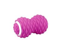 Palla vibrante ricaricabile per massaggio, 4 velocità e 2400 mAh, ricaricabile, in ABS/silicone, rullo a 3 sezioni per schiena, collo, piedi, portatile, 17 x 10 cm (rosa)