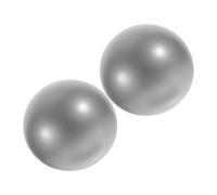 Palla Yoga 2 Pezzi in Pvc Argento per Allenamenti e Yoga | 25cm, Set da 2, Uso Pilates, Adatta a Esercizi di Core e Percorsi di Riabilitazione