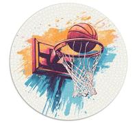 Pallacanestro 1000 pezzi puzzle rotondo cerchio per adulti sport geometrico impossibile difficile difficile impegnativo 1000 pezzi (67,5 x 67,5 cm)