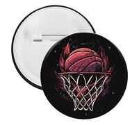 Pallacanestro Bottoni Pin Distintivi Banda stagnata Spille Mestieri per Camicie Vestiti, 20PCS, plastica e latta