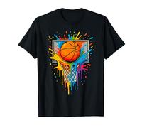 Pallacanestro Colorato Splash Giocatore Palloncino Sport Partita Tie Dye Maglietta