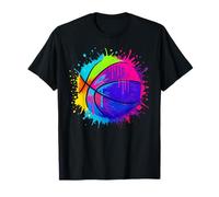 Pallacanestro Colorato Splash Giocatore Sport Partita Pallone Maglietta