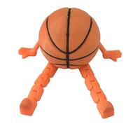 Pallacanestro da scrivania, statuetta di uomo di basket seduto, 8,9 x 8,9 x 4,9 cm, design compatto e divertente, ornamento portatile accattivante per tavolo, ventilatore, uomini, bambini, donne e per