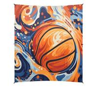 Pallacanestro Dell'onda Dell'acquerello Tenda da Spiaggia Facile da Montare,Parasole per Campeggio con Sacchi di Sabbia,Palette e Picchetti Ideale per Picnic