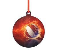 Pallacanestro Fiamme E Gocce D'acqua Grande Acrilico Ornamento Di Natale, Trasparente Appeso Decorazione Per Alber