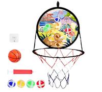 Pallacanestro Hoop 2 in 1 - Da Basket Outdoor Indoor per E Adulti | Montaggio a Parete E Porta | Mini Set Da Pallacanestro con Pallina | Allenamento per La Casa Il Bur