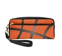 Pallacanestro Linea Nera, Borsa per il trucco Borsa per cosmetici Borsa da viaggio portatile da toilette Astuccio in pelle per donne e ragazze