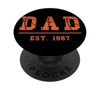 Pallacanestro Papà Dal 1987 Compleanno Padre Festa Vintage PopSockets PopGrip Adesivo