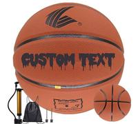 Pallacanestro personalizzato, basket personalizzato fai da te, per allenamento al chiuso e all'aperto, in gomma di alta qualità, stampato con testo personalizzato (C, No.7)