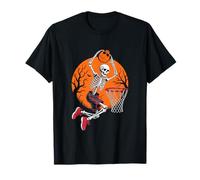 Pallacanestro scheletro Halloween Spooky Ragazzi Maglietta
