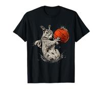 Pallacanestro Scoiattolo Disegno Basket Amante Animale Stampa Maglietta