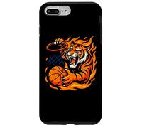Pallacanestro Tiger Slam Dunk Flame Graphic Custodia per iPhone 7 Plus/8 Plus