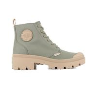 Palladium Donna PALLABASE Twill Stivaletto, Verde, 37.5 EU, verde, 37.5 EU