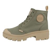 Palladium Donna PALLABASE Twill Stivaletto, Verde, 39.5 EU, verde, 39.5 EU