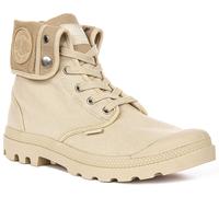 Palladium Largo Caviglia Tela Vegan Eva Taglio Stivali Uomo IN Beige UK 7 - 10