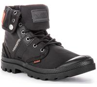 PALLADIUM Largo Città Guscio Micro Ripstop Militare Contorto Stivale Nero Taglia